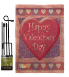 Valentine Heart - Valentines Spring Vertical Impressions Decorative Flags HG101047 Made In USA