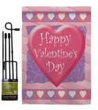 Valentine Heart - Valentines Spring Vertical Impressions Decorative Flags HG101047 Made In USA