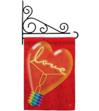 Love Light Bulb - Valentines Spring Vertical Impressions Decorative Flags HG101049 Made In USA