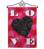 Love Heart - Valentines Spring Vertical Impressions Decorative Flags HG101050 Made In USA