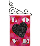 Love Heart - Valentines Spring Vertical Impressions Decorative Flags HG101050 Made In USA