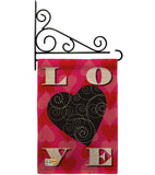 Love Heart - Valentines Spring Vertical Impressions Decorative Flags HG101050 Made In USA