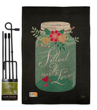 Filled with Love - Valentines Spring Vertical Impressions Decorative Flags HG101051 Made In USA