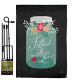 Filled with Love - Valentines Spring Vertical Impressions Decorative Flags HG101051 Made In USA