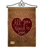 All You Need Is Love - Valentines Spring Vertical Impressions Decorative Flags HG101052 Made In USA