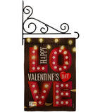 Lightful Valentine Love - Valentines Spring Vertical Impressions Decorative Flags HG101053 Made In USA