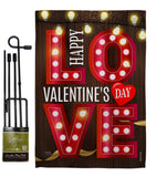 Lightful Valentine Love - Valentines Spring Vertical Impressions Decorative Flags HG101053 Made In USA