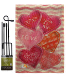 Love Together Forever - Valentines Spring Vertical Impressions Decorative Flags HG101055 Made In USA