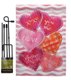 Love Together Forever - Valentines Spring Vertical Impressions Decorative Flags HG101055 Made In USA