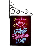 Neon Valentines Love - Valentines Spring Vertical Impressions Decorative Flags HG101057 Made In USA