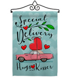 Special Delivery - Valentines Spring Vertical Impressions Decorative Flags HG101064 Made In USA