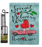 Special Delivery - Valentines Spring Vertical Impressions Decorative Flags HG101064 Made In USA