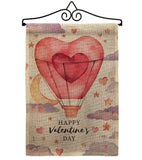 Valentine's Day Balloon - Valentines Spring Vertical Impressions Decorative Flags HG101066 Made In USA