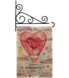 Valentine's Day Balloon - Valentines Spring Vertical Impressions Decorative Flags HG101066 Made In USA