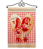 Gnome Love - Valentines Spring Vertical Impressions Decorative Flags HG101068 Made In USA