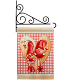 Gnome Love - Valentines Spring Vertical Impressions Decorative Flags HG101068 Made In USA