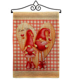 Gnome Love - Valentines Spring Vertical Impressions Decorative Flags HG101068 Made In USA