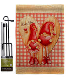 Gnome Love - Valentines Spring Vertical Impressions Decorative Flags HG101068 Made In USA