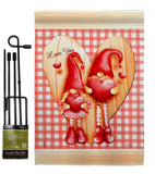 Gnome Love - Valentines Spring Vertical Impressions Decorative Flags HG101068 Made In USA