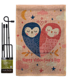 Owl Love - Valentines Spring Vertical Impressions Decorative Flags HG101073 Made In USA