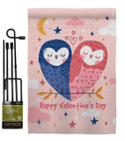 Owl Love - Valentines Spring Vertical Impressions Decorative Flags HG101073 Made In USA