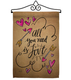 All You Need is Love - Valentines Spring Vertical Impressions Decorative Flags HG137051 Made In USA