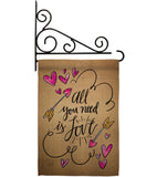 All You Need is Love - Valentines Spring Vertical Impressions Decorative Flags HG137051 Made In USA