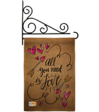 All You Need is Love - Valentines Spring Vertical Impressions Decorative Flags HG137051 Made In USA