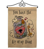 Key Of My Heart - Valentines Spring Vertical Impressions Decorative Flags HG137122 Made In USA