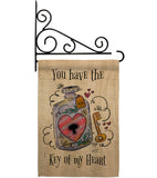 Key Of My Heart - Valentines Spring Vertical Impressions Decorative Flags HG137122 Made In USA