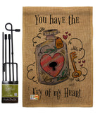 Key Of My Heart - Valentines Spring Vertical Impressions Decorative Flags HG137122 Made In USA