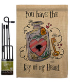 Key Of My Heart - Valentines Spring Vertical Impressions Decorative Flags HG137122 Made In USA