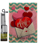 Send My Love Valentine's - Valentines Spring Vertical Impressions Decorative Flags HG137143 Made In USA