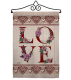 Classic Valentine Love - Valentines Spring Vertical Impressions Decorative Flags HG137144 Made In USA