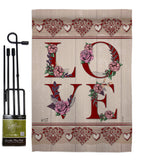 Classic Valentine Love - Valentines Spring Vertical Impressions Decorative Flags HG137144 Made In USA