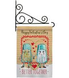Better Together - Valentines Spring Vertical Impressions Decorative Flags HG137146 Made In USA