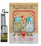 Better Together - Valentines Spring Vertical Impressions Decorative Flags HG137146 Made In USA