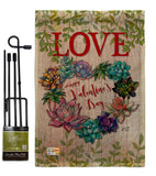 Succa for Love - Valentines Spring Vertical Impressions Decorative Flags HG137147 Made In USA