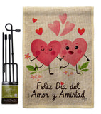 Feliz día del amor - Valentines Spring Vertical Impressions Decorative Flags HG137383 Made In USA