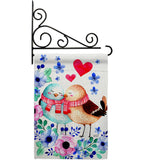 Winter Sweet Birdes - Valentines Spring Vertical Impressions Decorative Flags HG137466 Made In USA