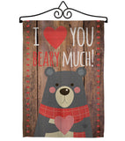 I Love You Beary Much - Valentines Spring Vertical Impressions Decorative Flags HG191093 Made In USA