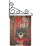 I Love You Beary Much - Valentines Spring Vertical Impressions Decorative Flags HG191093 Made In USA