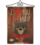 I Love You Beary Much - Valentines Spring Vertical Impressions Decorative Flags HG191093 Made In USA