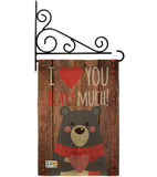 I Love You Beary Much - Valentines Spring Vertical Impressions Decorative Flags HG191093 Made In USA