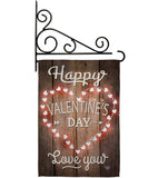 Happy Valentine's Day - Valentines Spring Vertical Impressions Decorative Flags HG191094 Made In USA