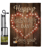 Happy Valentine's Day - Valentines Spring Vertical Impressions Decorative Flags HG191094 Made In USA