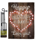 Happy Valentine's Day - Valentines Spring Vertical Impressions Decorative Flags HG191094 Made In USA