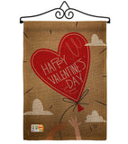 Sweet Valentine's Day Balloon - Valentines Spring Vertical Impressions Decorative Flags HG191099 Made In USA