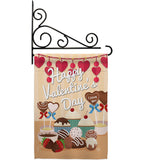 Sweet Valentines Day - Valentines Spring Vertical Impressions Decorative Flags HG192053 Made In USA