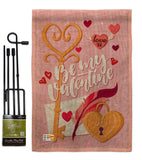 Be My Valentine - Valentines Spring Vertical Impressions Decorative Flags HG192054 Made In USA